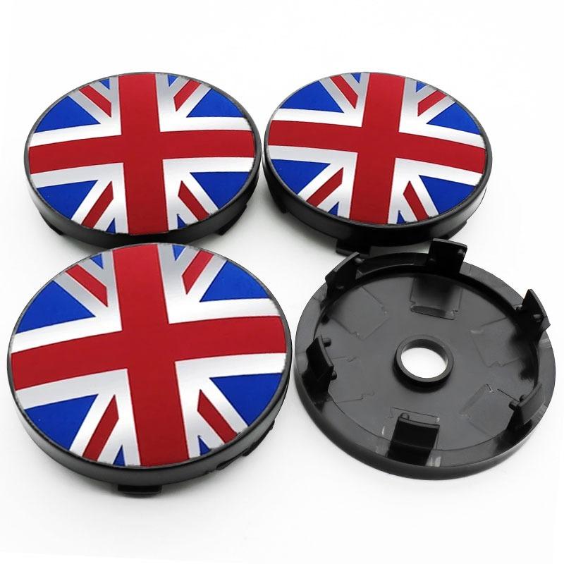 4PCS 56mm 60mm Unversal Union Jack Badge Car Wheel Center Hub Caps Covers For MINI Cooper F56 F53 F54 R50 R52 R56 R57 R58