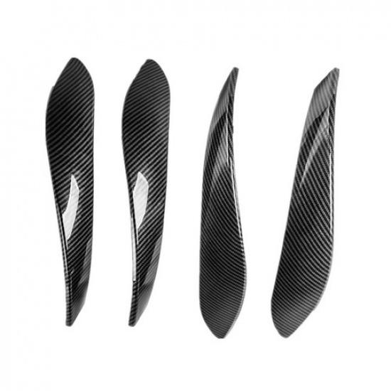 4x Carbon Fiber Style Inner Door Handle Cover Repalcement Trim For BMW 3 F30 F34