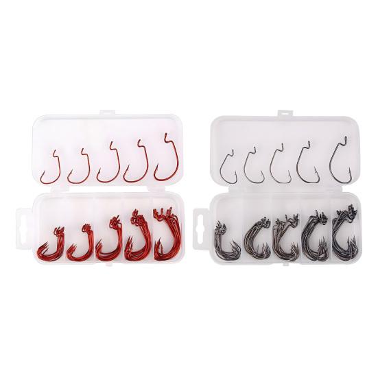 50Pcs Fishhook with Storage Box Rustproof Corrosion Resistant Easy to Use Barbed Carp Fishing Hook Outdoor Fishing Gear