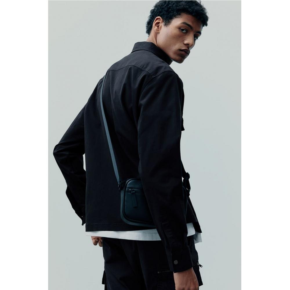 H M Twill oversHirt Regular Fit Black