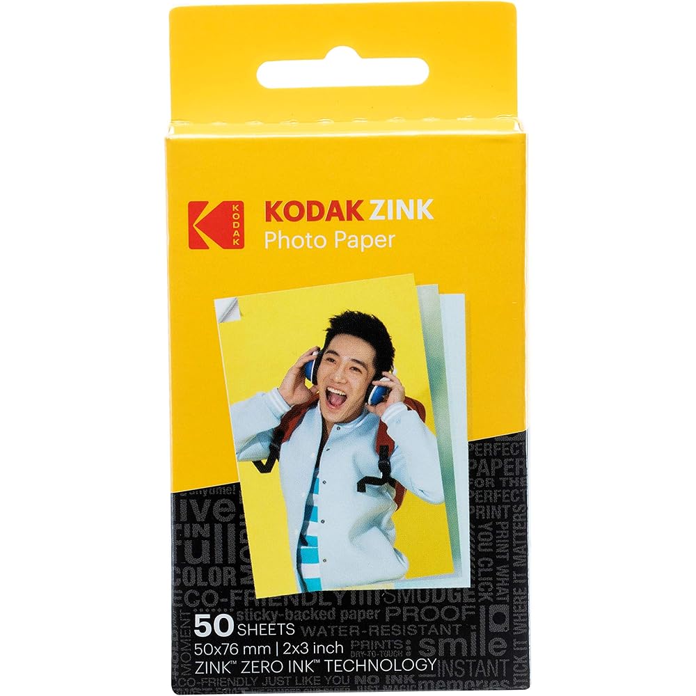 Kodak ZINK Photo Paper, 2 Inches X 3 Inches, Compatible with Kodak Printomatic (not Compatible with Kodak Mini Shot Mini 2).