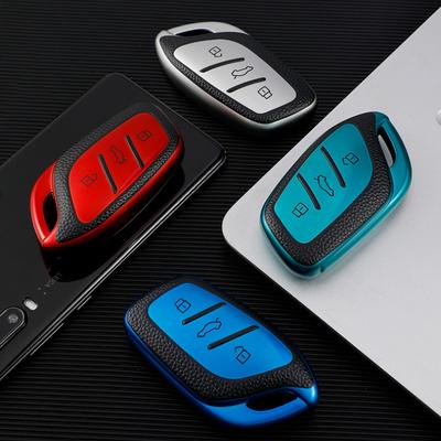 TPU Leather Car Smart Key Cover Case Holder Bag Keychain for Roewe RX5 I5 I6 RX3 RX8 ERX5 for MG ZS EV MG6 EZS Protector