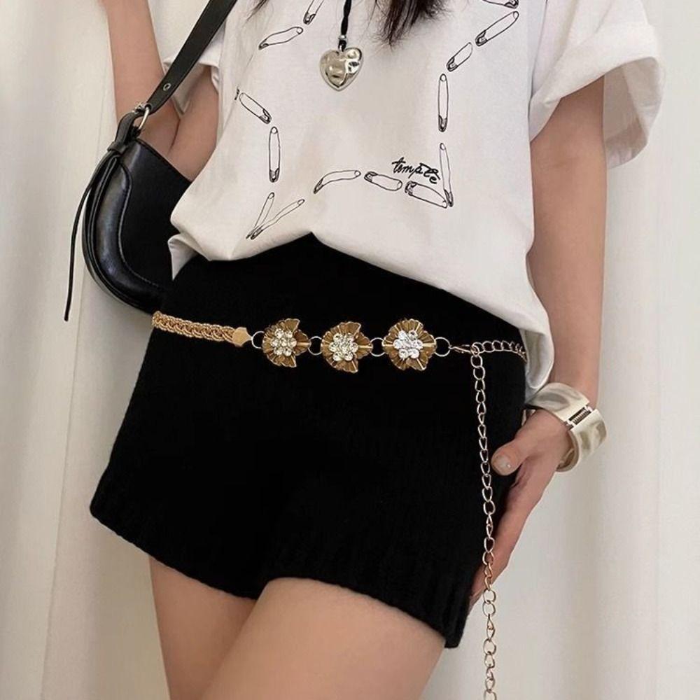 New Metal Waist Chain Gold Silver Versatile Chain Belt High-end Design Metal Chain Waistband Women