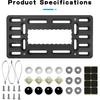 Car License Plate Frame, Vehicle Front Bumper License Plate Mounting Kit & Bracket Holder, Auto Bumper Tag Frame Mount Adapter With Ties, Universal