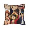 Luffy Anime Cool Luffy Square Pillow Cases Retro Anime Manga Cushion Covers Customized Zipper Decor Pillowcase for Sofa Xcm