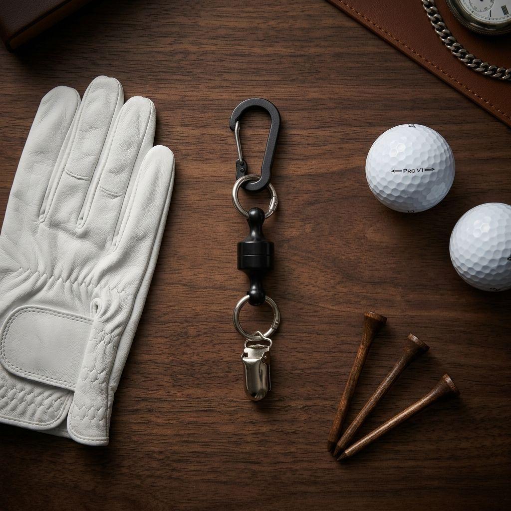 Golf Magnetic Quick Release Holder Heavy Duty Metal Carabiner Clip for Golf Cover Putter Keeper Towel Accessory 5
