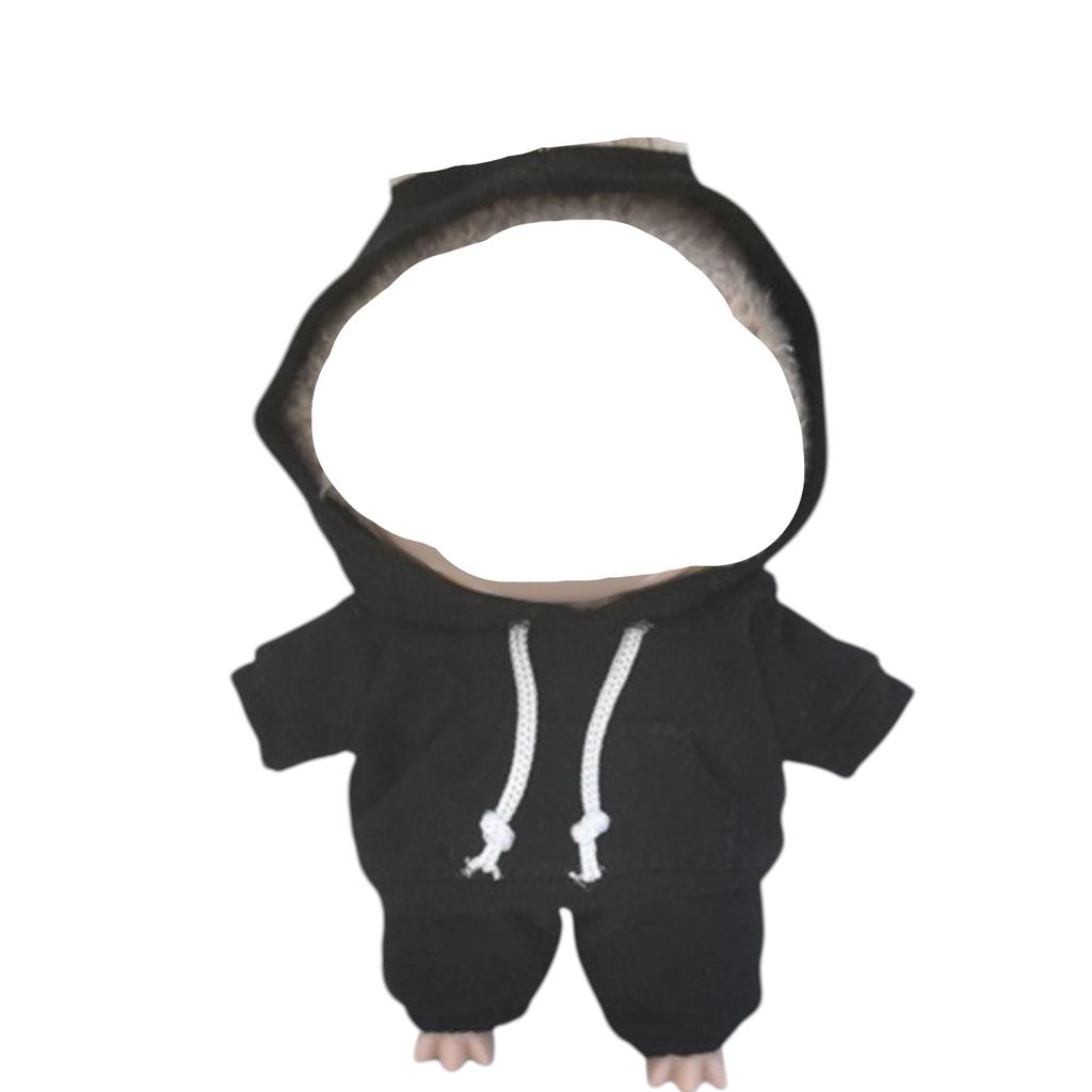 AXLUCE Lovebu Clothes Hoodie and Pants Plush Toy Outfit (Black)