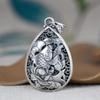Klassiek Nieuw in Vintage 925 Zilver Nationale Stijl Gegraveerd Lotusbloem Druppel Drop Hanger Ketting Kiel Ketting Bedel Sieraden