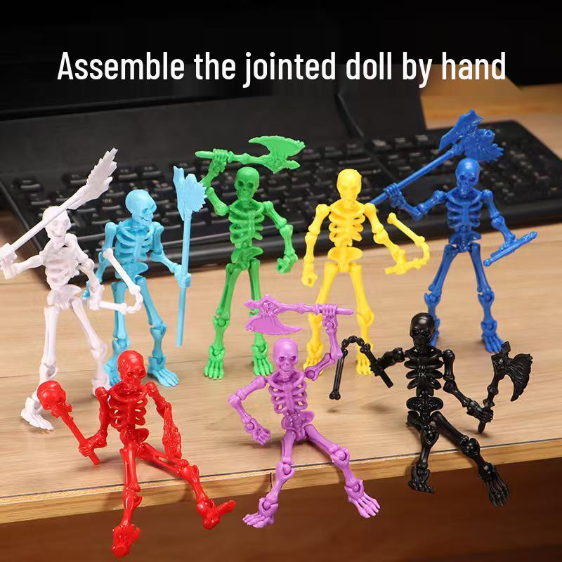 3D Articulated Doll Skeleton Model: DIY Assembly Movable Figure Toy Pendant