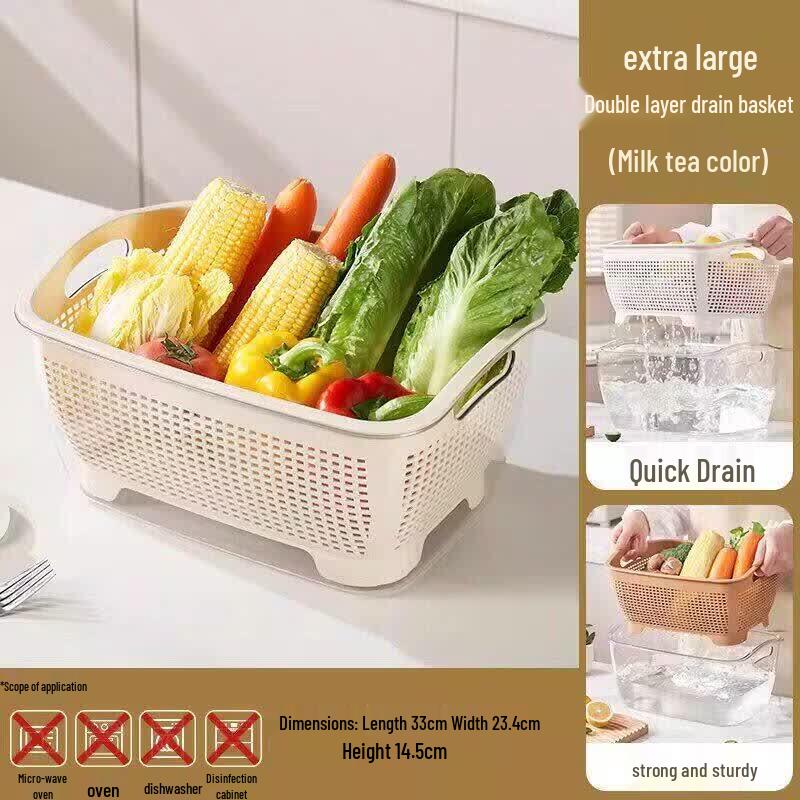 Qiwei Double-Layer Sink Draining Basket