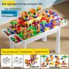 Mesa Grande de Blocos de Construção para Crianças com Armazenamento