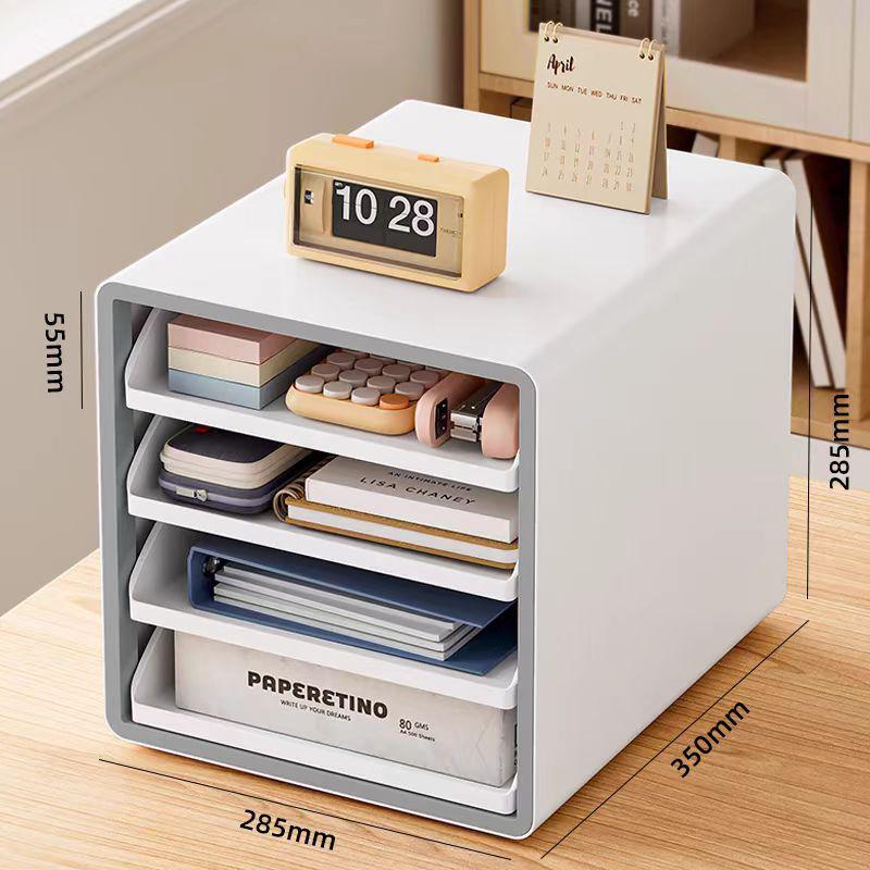 Abschließbarer mehrschichtiger A4-Desktop-Aktenschrank und Aufbewahrungsbox