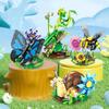 Cute Animals The Insect Collection Butterfly Mantis Bee Snail Building Blocks Kit Girl Bricks Model Kids Toy Children