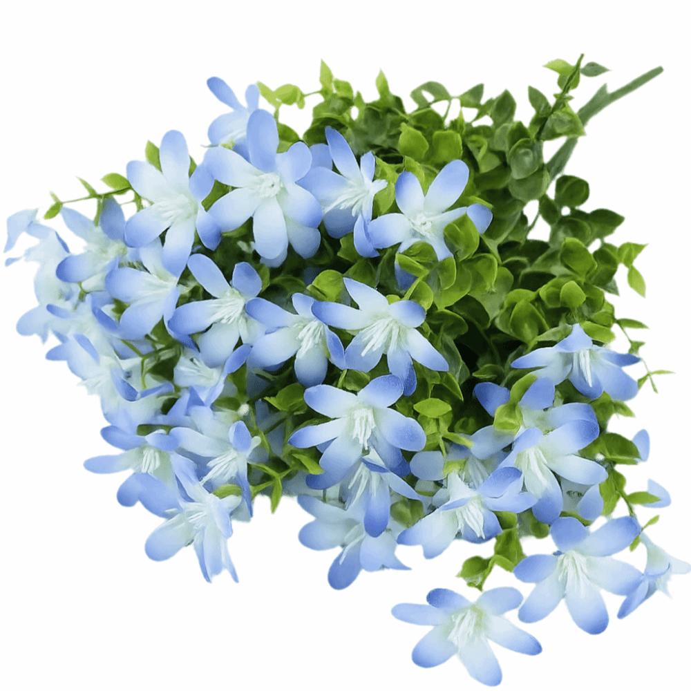 Multicolor Simulation Flower Silk Petals Faux Flower Desktop Ornament