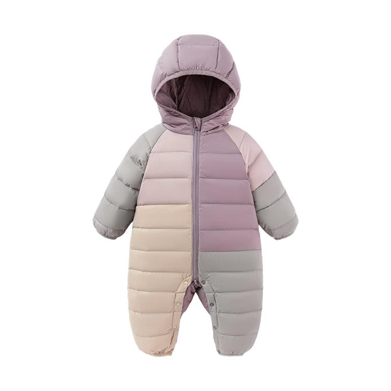 Зимний пуховый комбинезон с капюшоном для младенцев Babylove 100