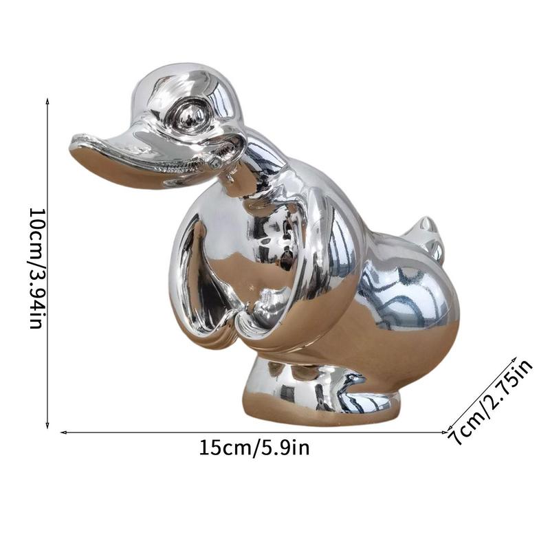 Kühlerfigur „Wütende Ente“ für die Auto-Motorhaube, Auto-Fronthaube, Kunstharz-Skulptur, Armaturenbrett, starke Ente, Dekor für Auto und Motorrad