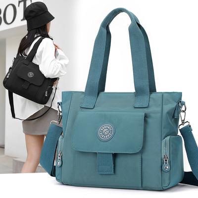 Damentasche Sommer neue Nylontasche Handtasche große Kapazität Schulter Umhängetasche urban schlichte Muttertasche