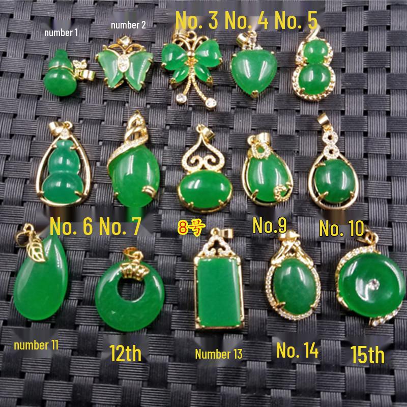 Butterfly Green Jade Water Drop Pendant Necklace 6mm approx. 16*28mm