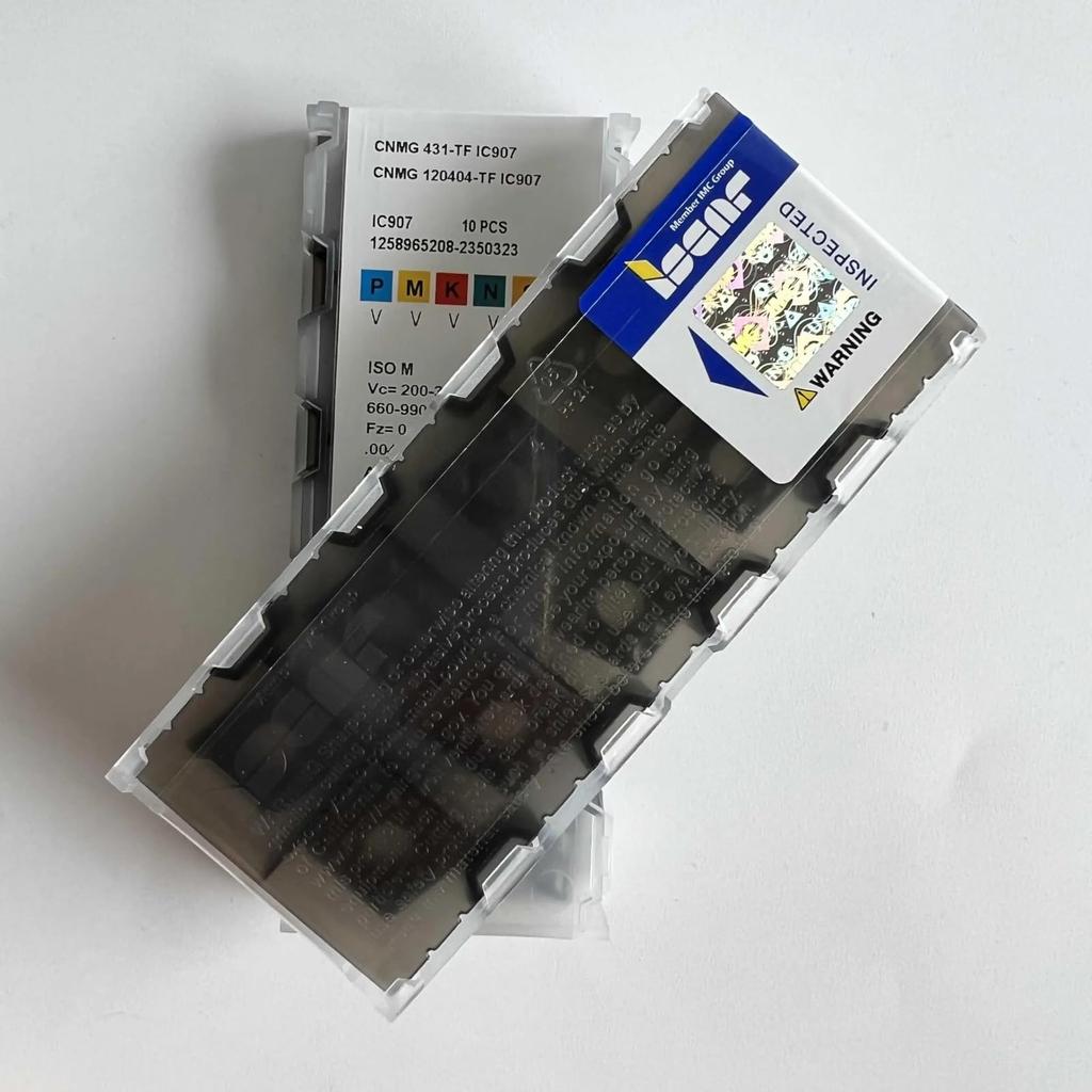 ISCAR / CNMG120404-TF IC907 /Industrial indexable Carbide Inserts 10 PCS