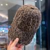 Retro leopard print baseball cap women's spring, summer and autumn sunscreen visor hat, polished holes, old peaked cap tide
