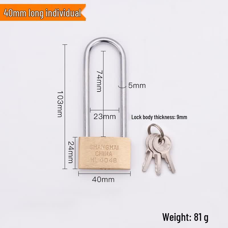 TenliX 40MM Long Shackle Copper Padlock