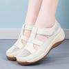 Women's Chunky-Soled Sandals 2025 New Arrival Summer Versatile Velcro-Closure Perforated Shoes Soft-Soled Comfortable Mom Shoes