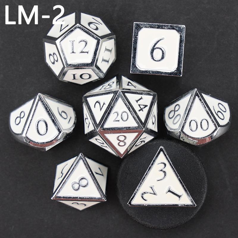 7 Pieces Metal Dices Set DND Polyhedral Solid D&D Dice Set, Used for Role-Playing Games Dungeon and Dragon Dice Games
