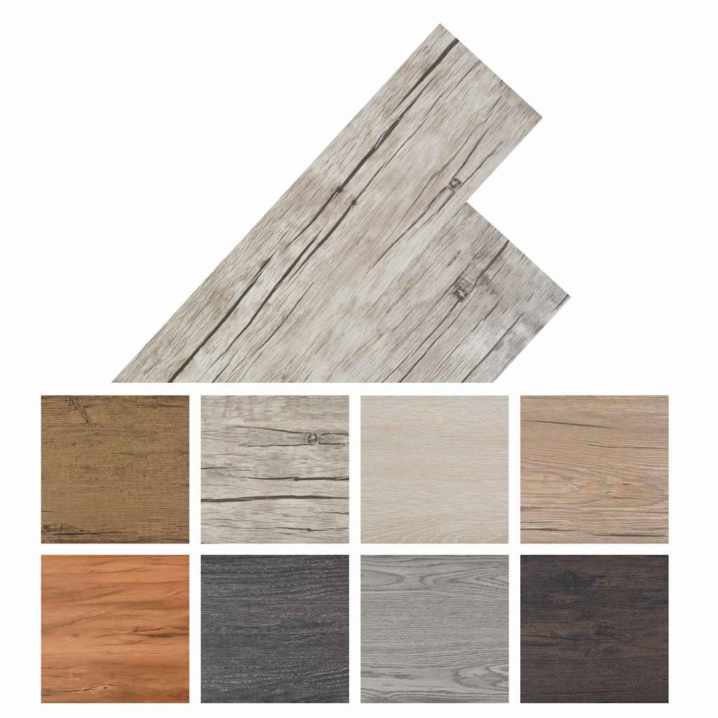 Flooring Planks Washed Oak 2.51 M² 18 Pcs. PVC