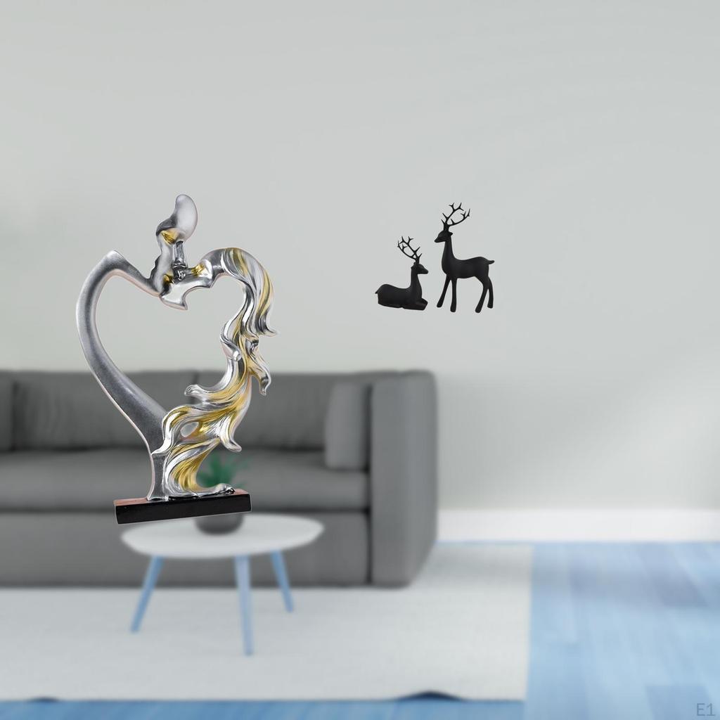 Couple Figurine Sculpture for Bedroom Wedding Bookshelf Cabinet Home Decoration And Living Room