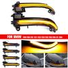 2Pcs Side Mirror Indicator Lamp ABS Flowing Water Blinker Flashing Light 13.5V Exterior Mirror Turn Signal Lamp Car Accessories