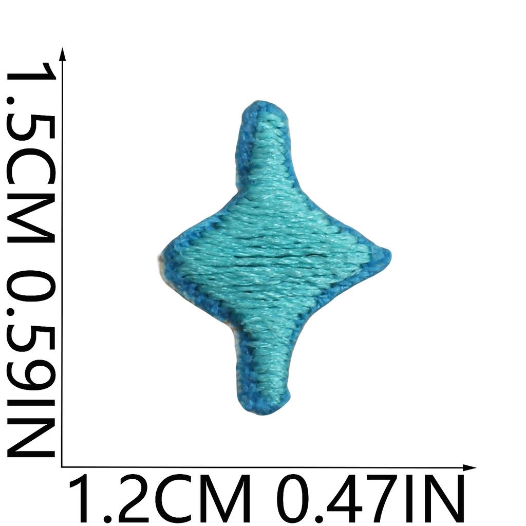 DIY handmade decorative cloth stickers colored digital stickers bag change dress up music note bow computer embroidery label3 pcs MOQ, mix styles