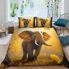3D Tiger Rabbit Snake Pig Snail Unicorn Chick Fish Doona Duvet Quilt Cover Set