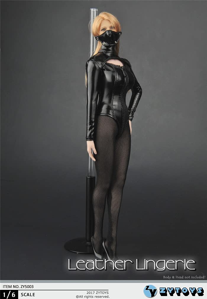 scale action figure ZYTOYS ZY5003 Beautiful sexy SM queen leather long high heels and mask set and head not [TOYBARJAPAN] 1/6 clothes, stockings,