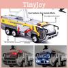 Modèle de camion de pompiers en alliage pour enfants avec lumières clignotantes et contrôle par force