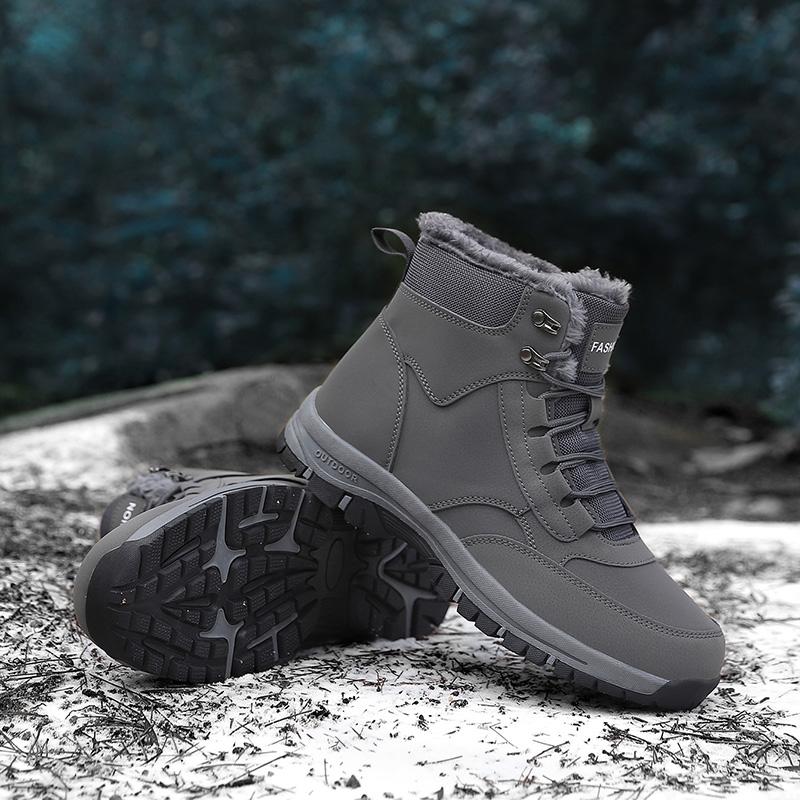 Men's Snow Boots Fashion Casual Shoes Durable Slip-resistant High-top for Outdoor Walking Running Hiking in Autumn And Winter