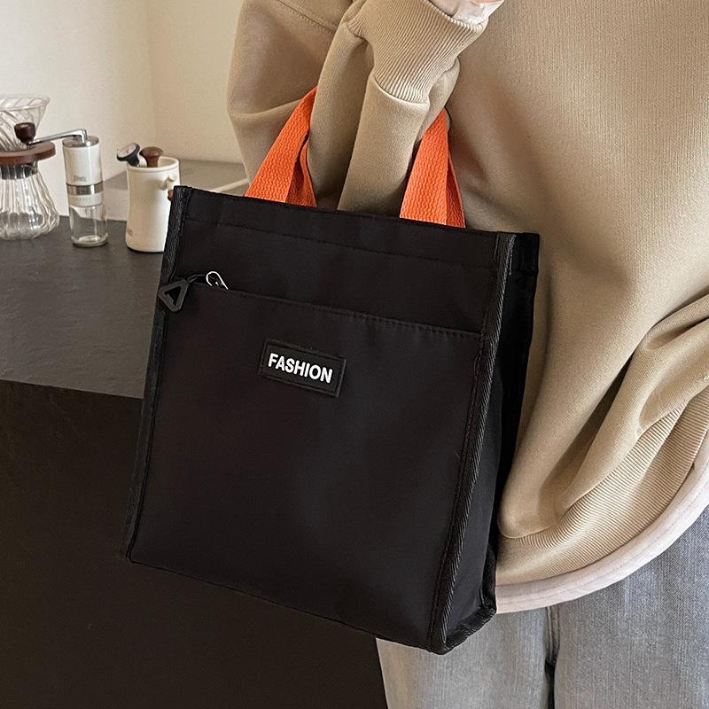Textbook Handbag Casual Simple Canvas Bag Commuting Tote Bag Handbag Large Capacity File Bag