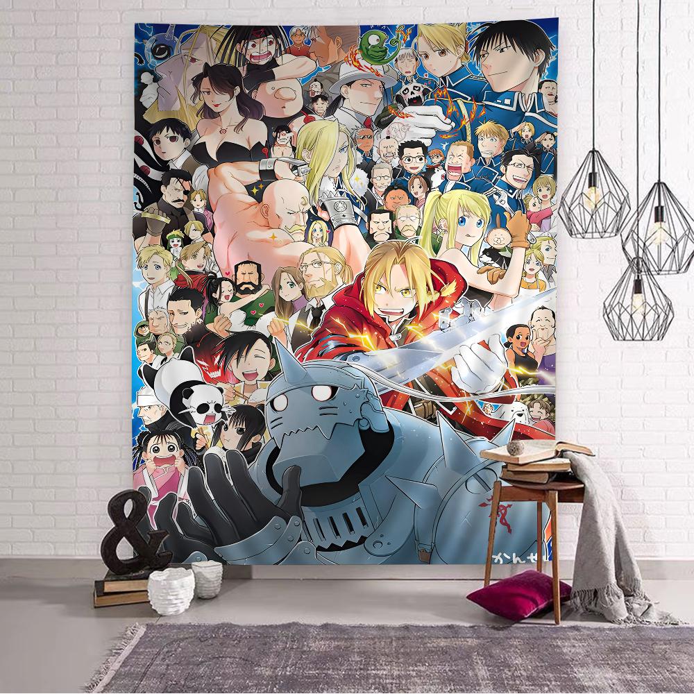 Anime Fullmetal Alchemist Chart Wandteppich Böhmische Wandteppiche Mandala Wandkunst Dekor