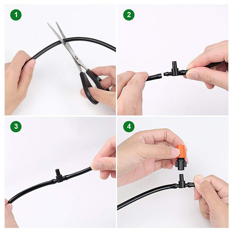 10Pcs Hanging Misting Nozzle Fog Nozzle Hanging Anti Drip Misting Sprinkler Kits For Hoses Mist Water Sprayer