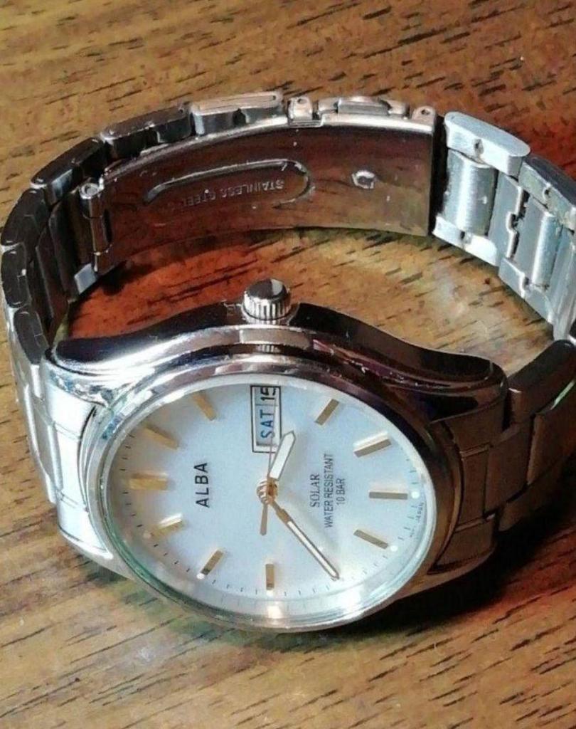 [USED] AW42 Seiko Alba Solar Watch, Working, Day and Date
