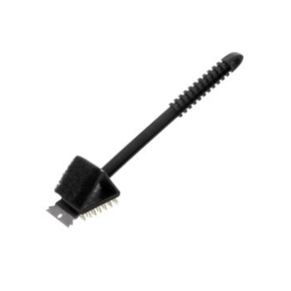 

Black Bird Cage Cleaning Brushes Multi-Function Stainless Steel Triangle Bird Cage Brush Set
