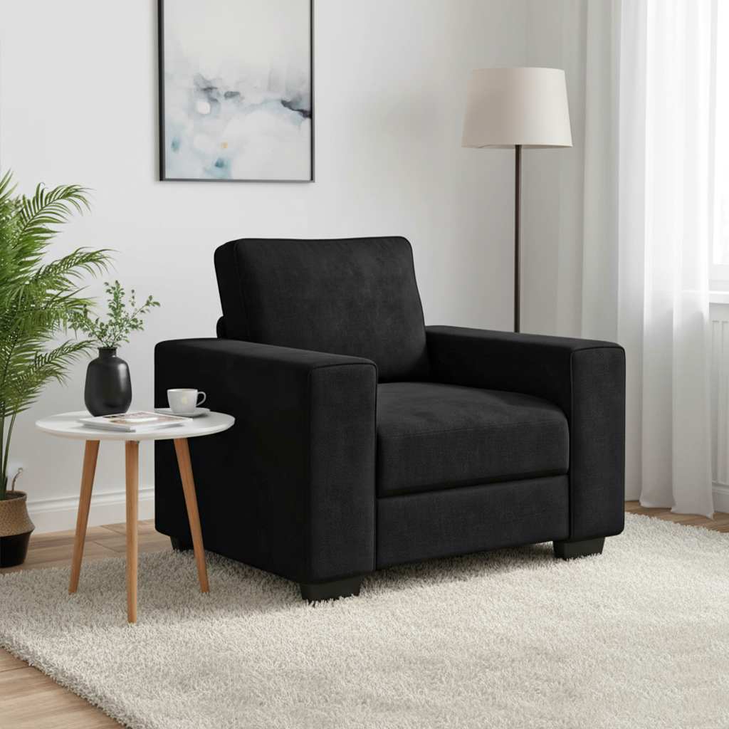 Armchair Black 100x77x82 Cm Velvet