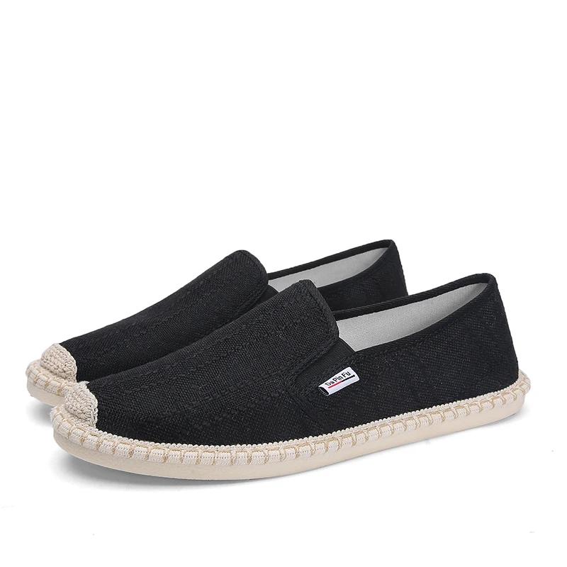 Mens Shoes Chinese Fashion Soft Slip On Espadrilles for Men Loafers Casual Male Breathable Canvas Casual Shoes Zapatillas Hombre