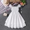 Modisches Sommerkleid für Mädchen, Kinder-Neckholder-Einschulterkleid