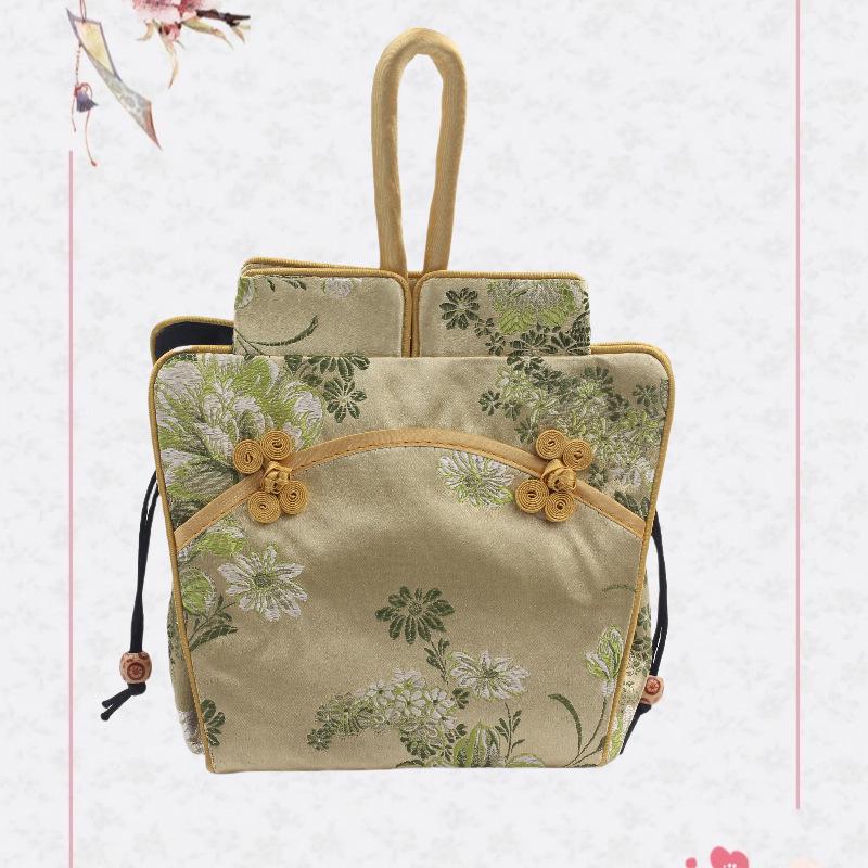 Nanjing Brocade Silk Clutch: Chinese Style Qipao Hanfu Makeup Bag, Coin & Card Holder, Key Pouch