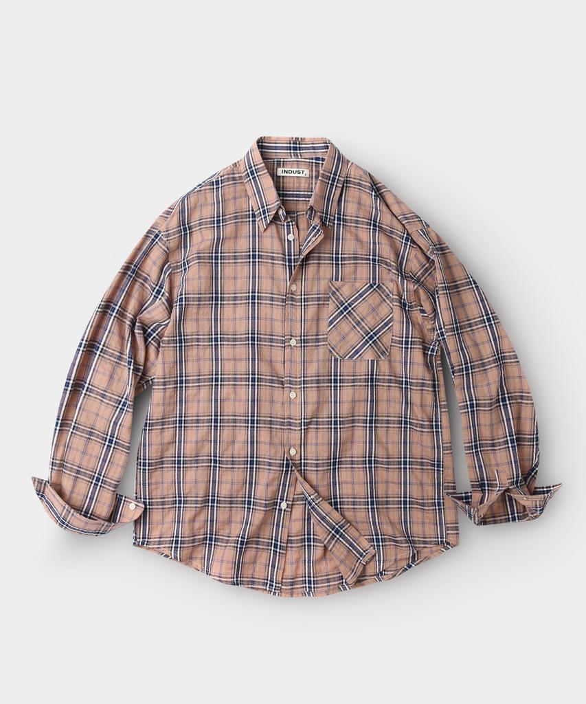 INDUST Timeless Plaid Check Shirt_Beige