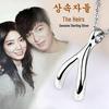 Korean Fashion Imitation Silver Zircon Pendant Necklace for Women