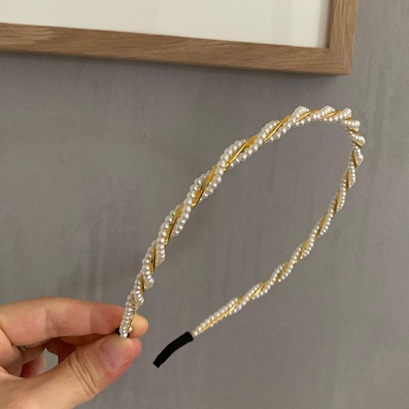 Pearl Fine Hair Band, Female Temperament, Ladies Simple Hair Bundle, Crushed Hair, Super Fairy Hairpin, Headdress Size Pearl