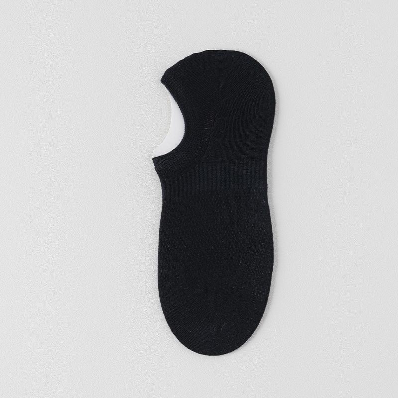 

Мужские низкие невидимые сетчатые носки-лодочки - Летние тонкие, нескользящие, из смесового хлопка One Size (39-43) чёрный