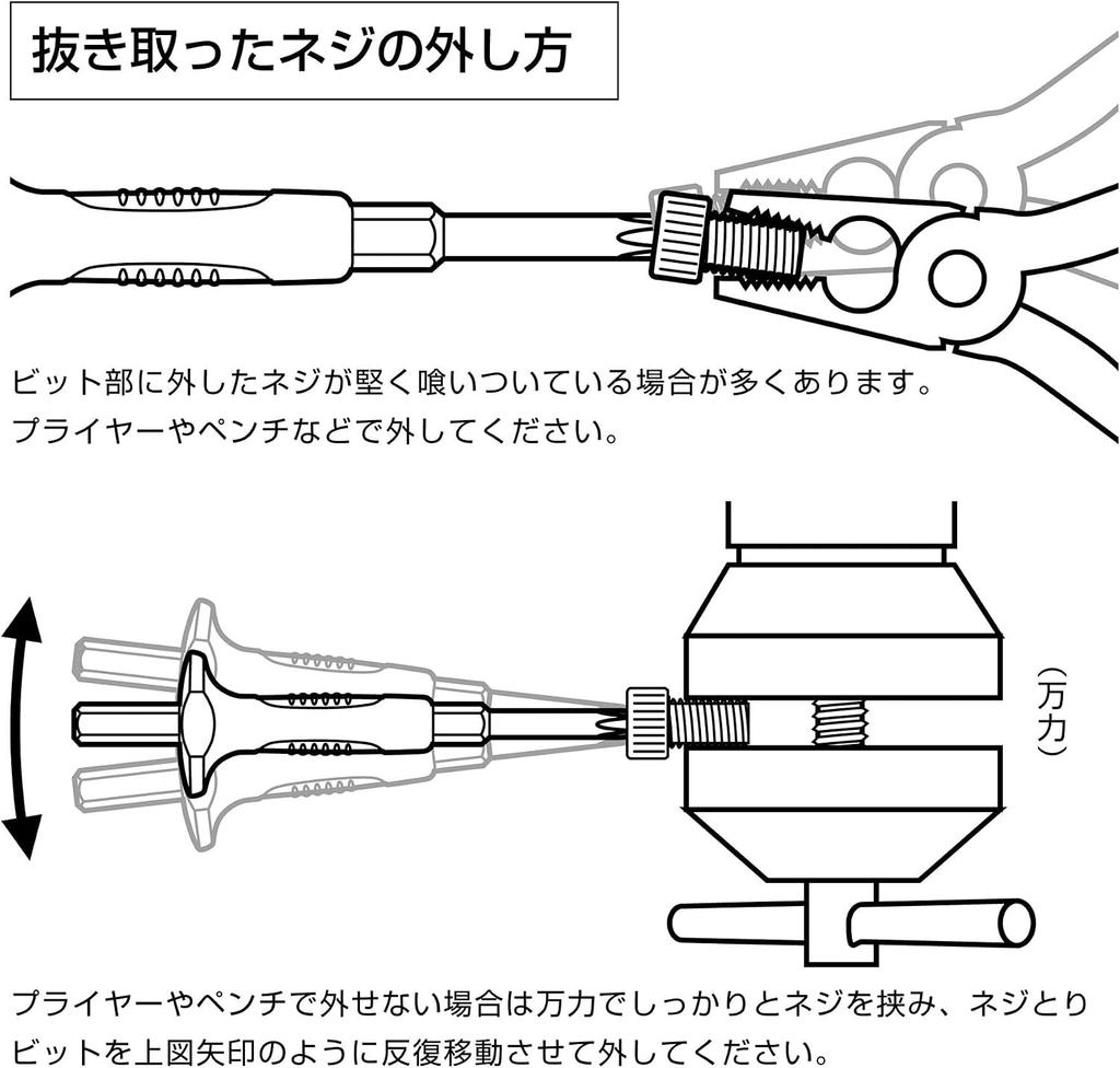 ANEX No.1903-NS1 Mini Impact Driver 7-Bit Set for Stripped Screws M2-M6 Hex 1.5-4mm with Storage Case