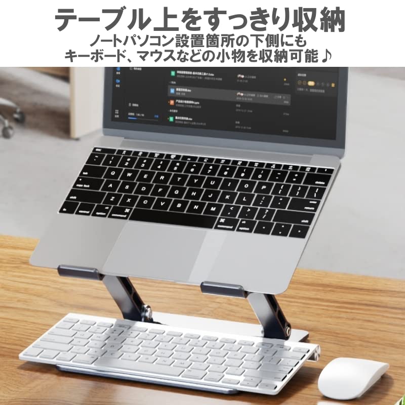 Laptop Foldable PC Tablet Cooling Vertical Stand for MacBook Air Sheet Adjustable Desk Foldable [Aluminum Alloy] Stand, Stand, Stand, Stand, iPad,
